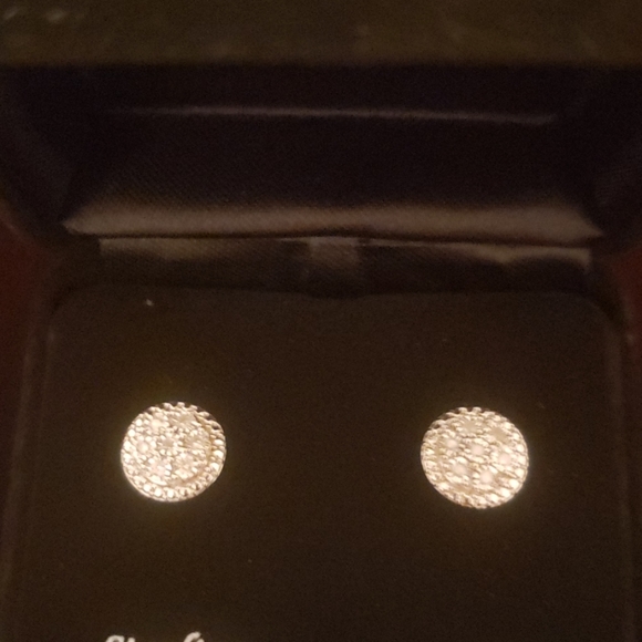 Diamond Cluster Stud Earrings